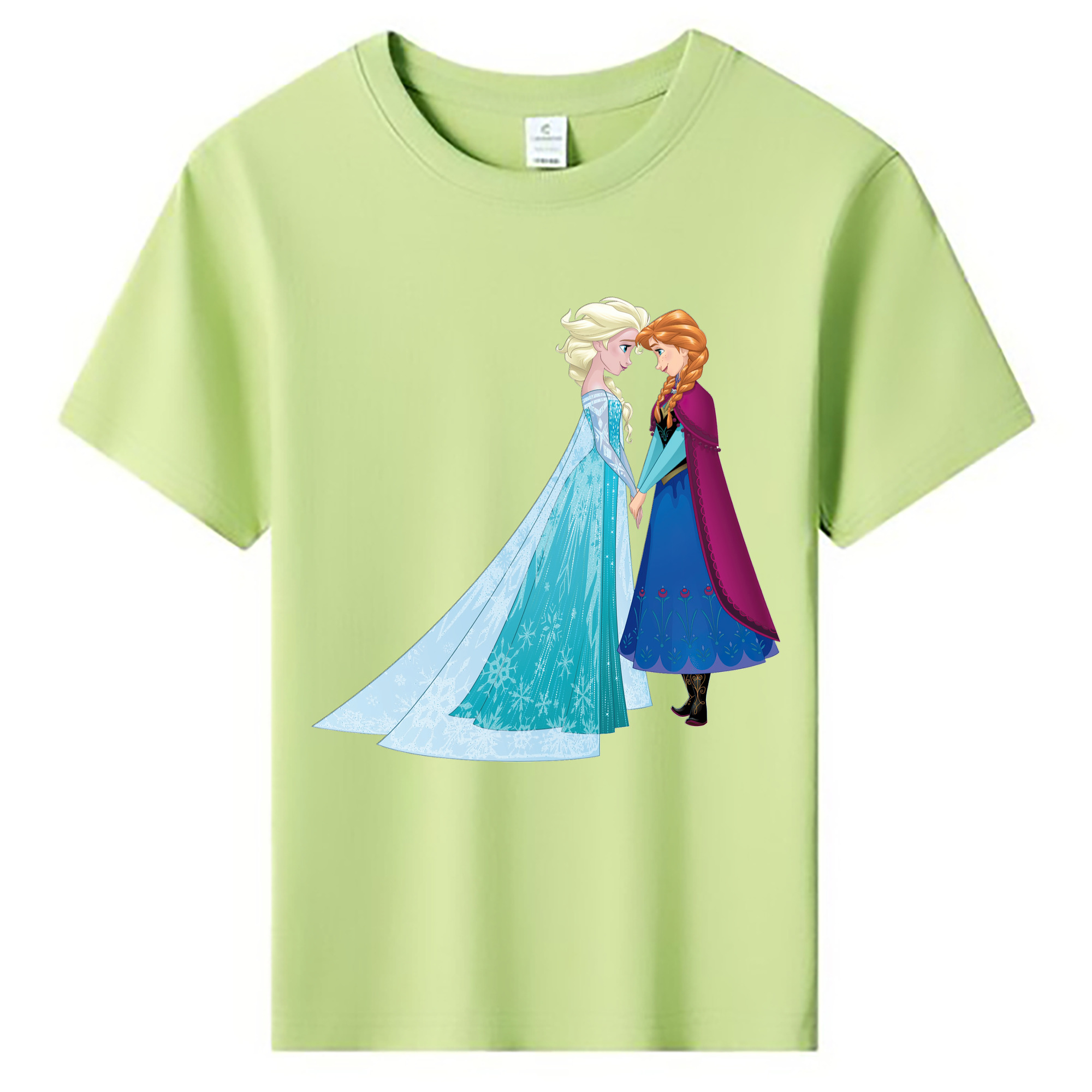 （画像用） アナと雪の女王 アンナ エルサ Frozen Anna Elsa 綿100％キッズTシャツ（フロントプリント）